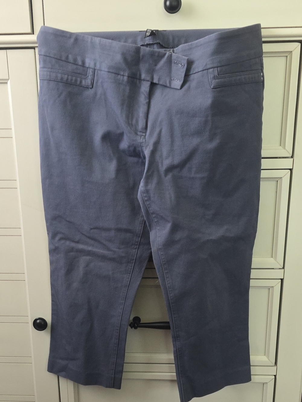 Alfani Cropped Tailored Jeans in Slate Blue